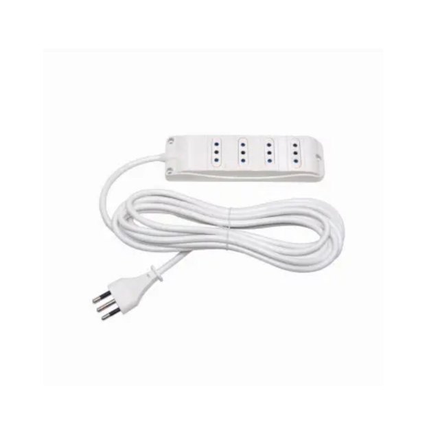 ALARGADOR 5MTS X 4 SALIDAS COLOR BLANCO