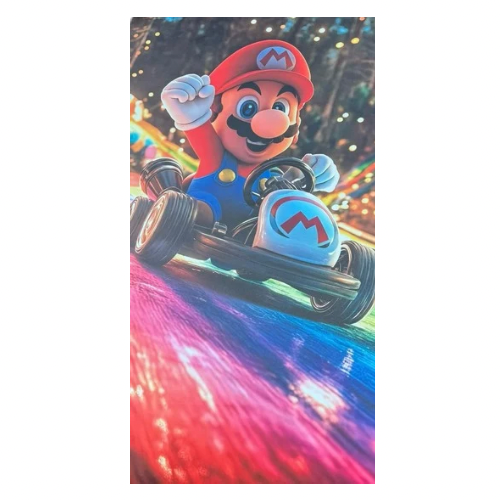 PLACA ADHESIVA MARIO CAR
